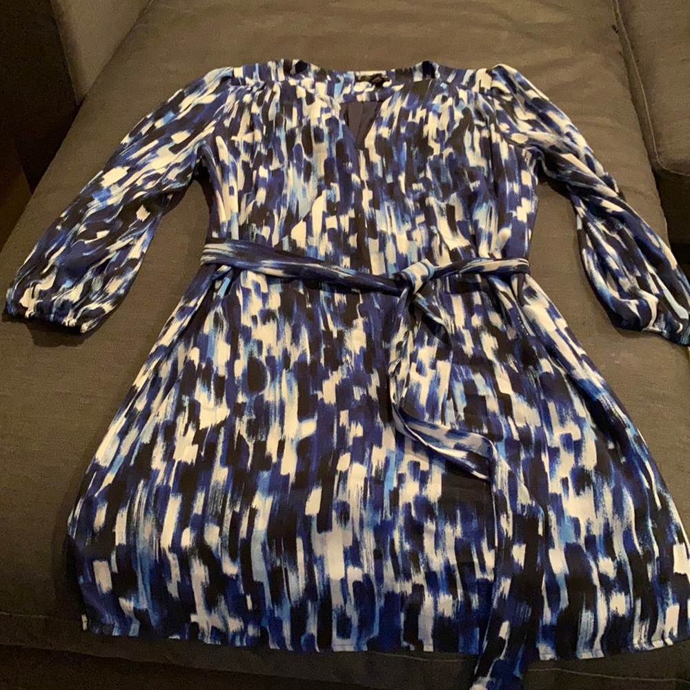 Aqua tie front dress